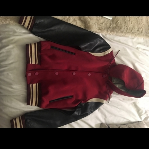 Marc Jacobs Leather sleeve varsity jacket Women S - Picture 2 of 6